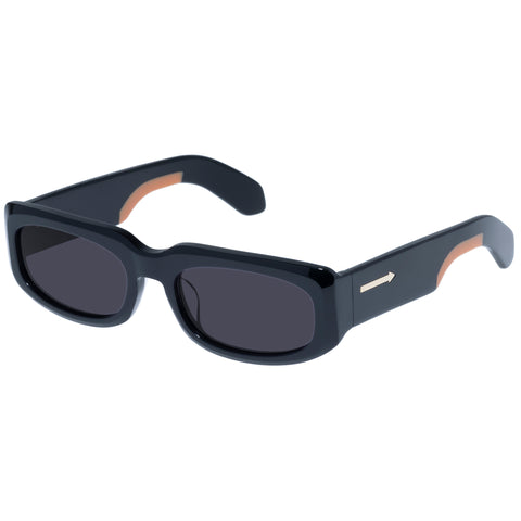 Karen Walker Zahra Black Uni-Sex Rectangle Sunglasses | Eyewear Index