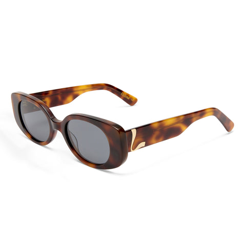 Luv Lou The Helena Tort Female Rectangle Sunglasses | Eyewear Index