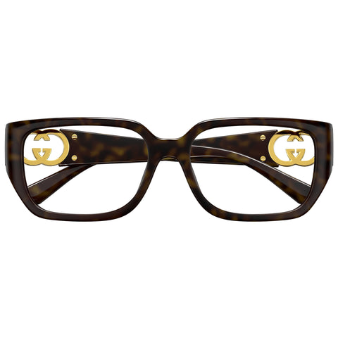 Gucci Gg1694oa Havana Female Rectangle Optical Frames | Eyewear Index