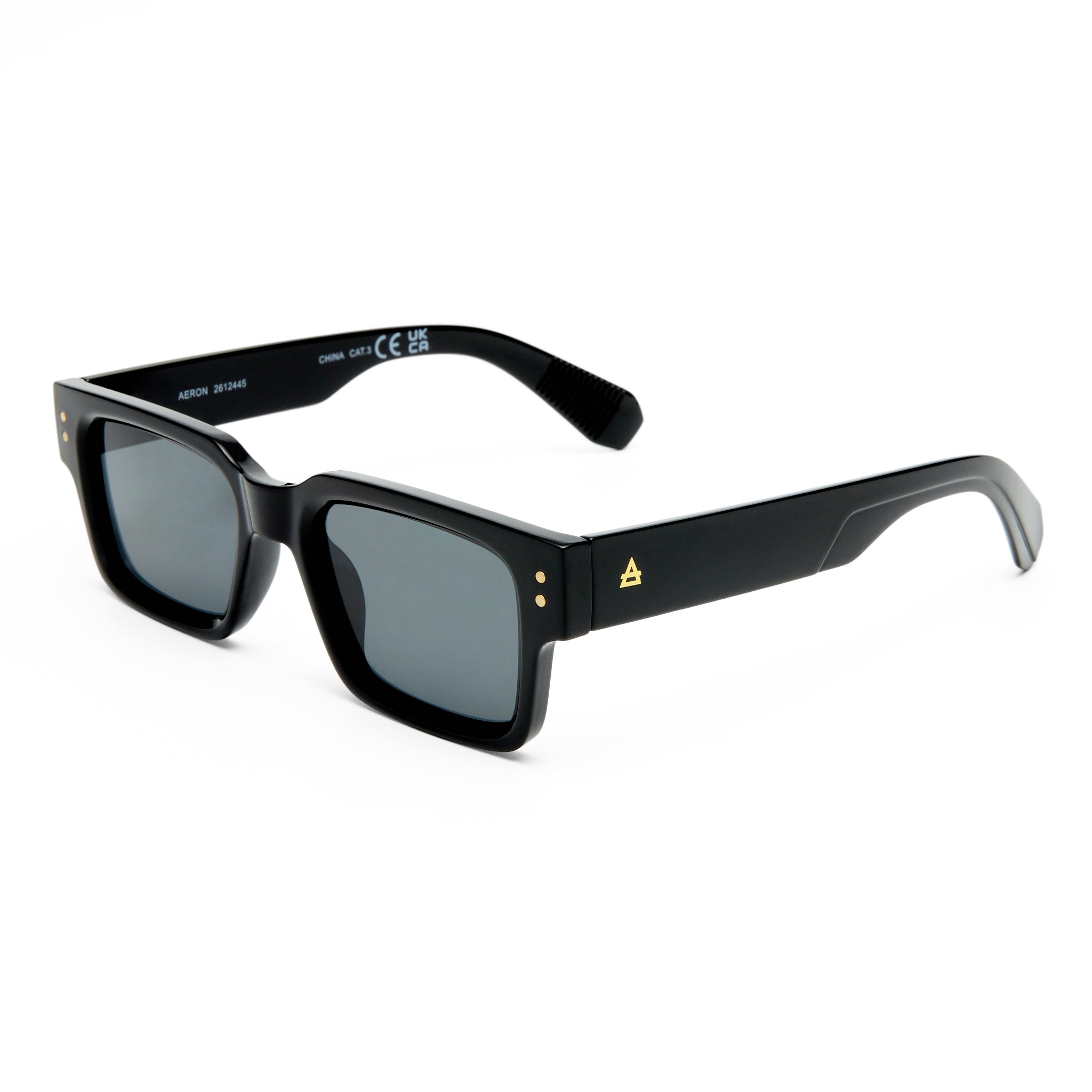 Aire Aeron Black Uni-Sex Rectangle Sunglasses | Eyewear Index