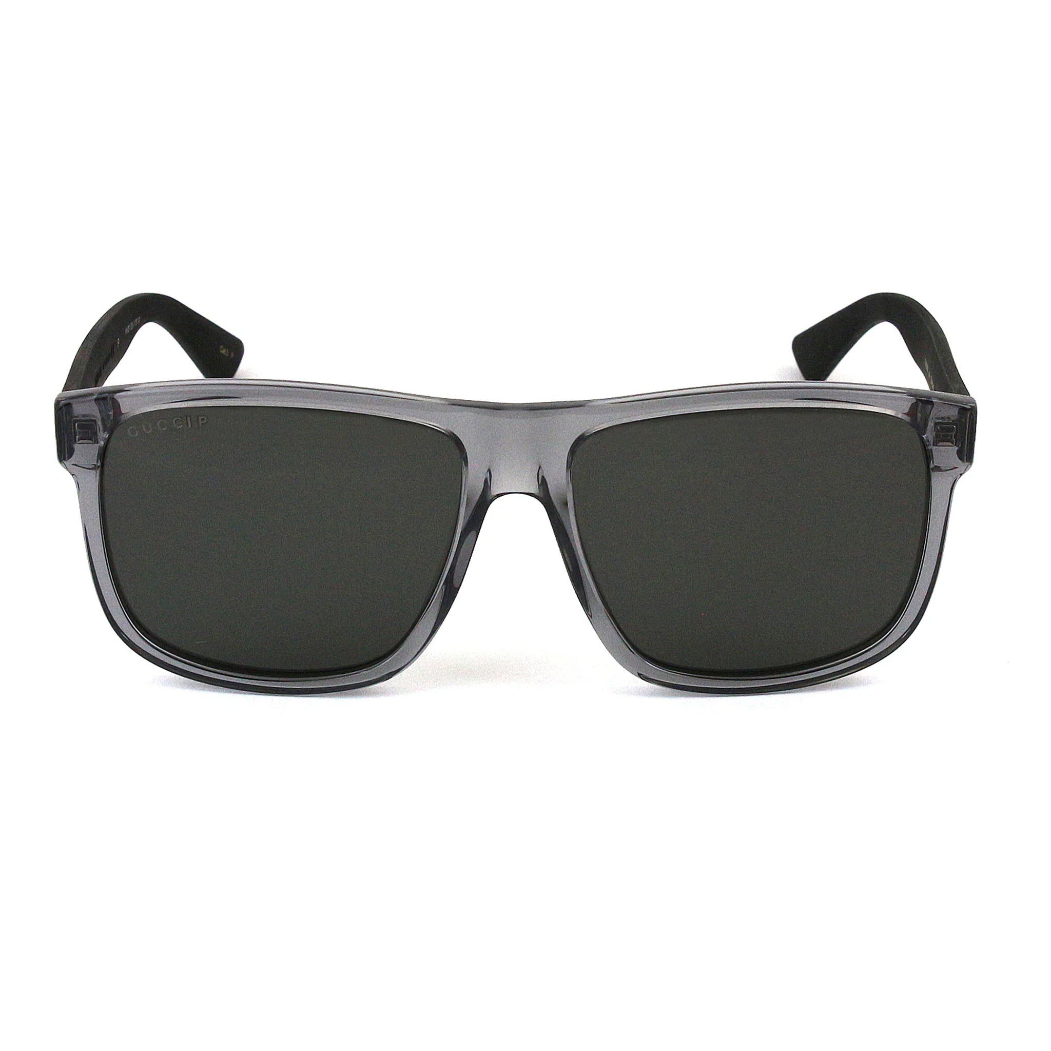 Gucci Gg0010s Grey-Black Male D-Frame Sunglasses | Eyewear Index