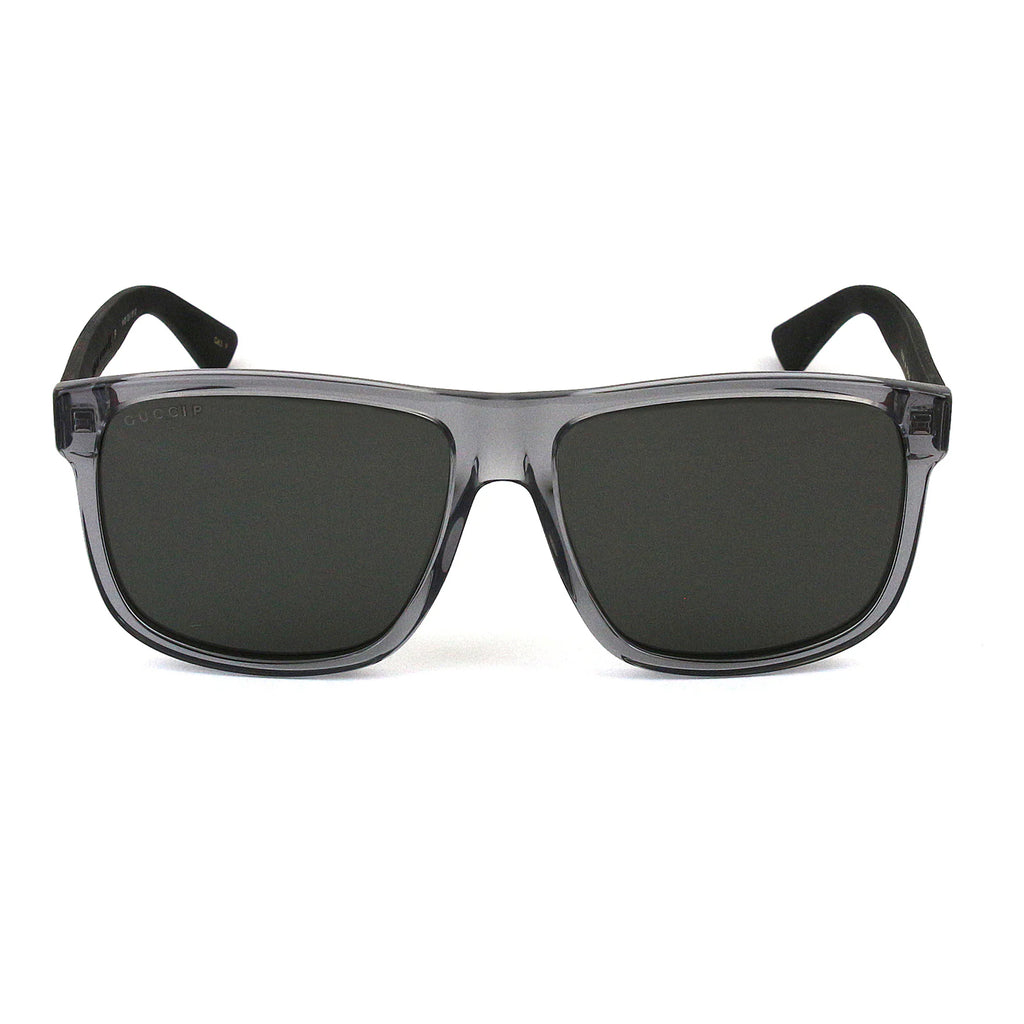 Gucci Gg0010s Grey-Black Male D-Frame Sunglasses | Eyewear Index