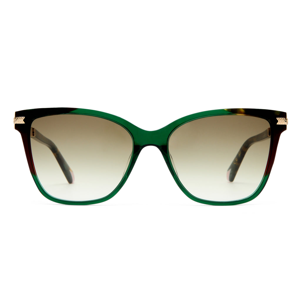 Camilla Intermission Emerald Female Cat-Eye Sunglasses | Eyewear Index