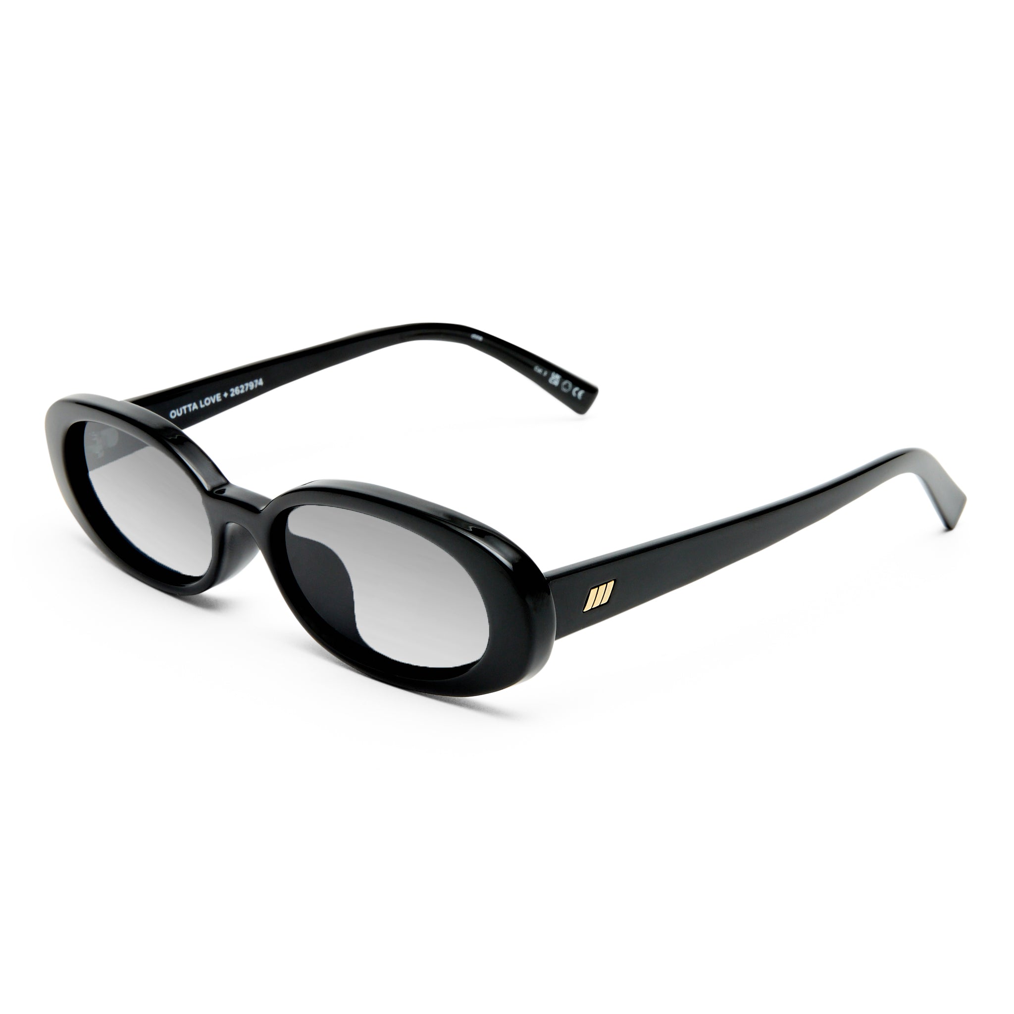 Le Specs Outta Love + Black Female Oval Sunglasses | Eyewear Index