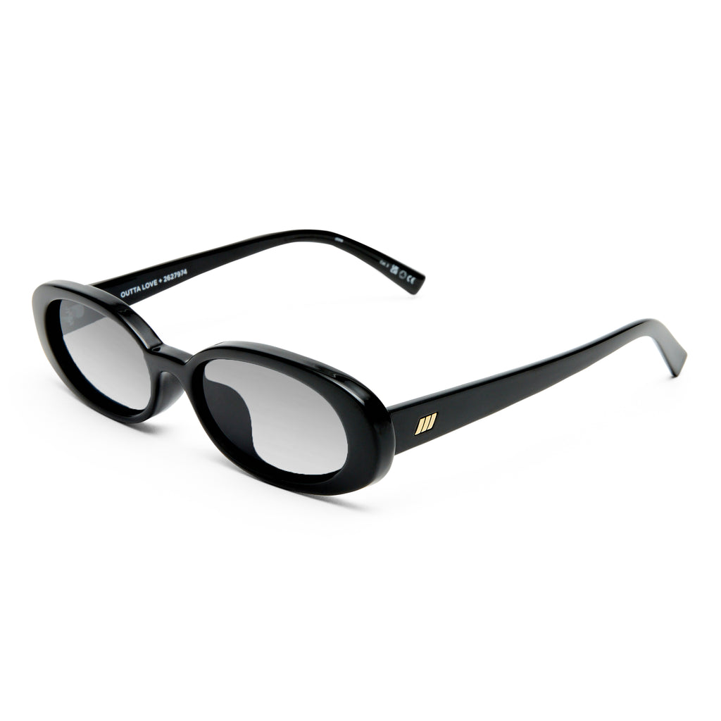 Le Specs Outta Love + Black Female Oval Sunglasses | Eyewear Index