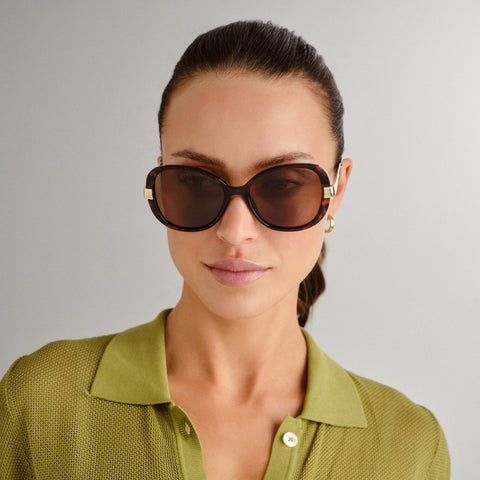 Cancer Council Anna Bay Dark Tort Female Oval Sunglasses | Eyewear Index