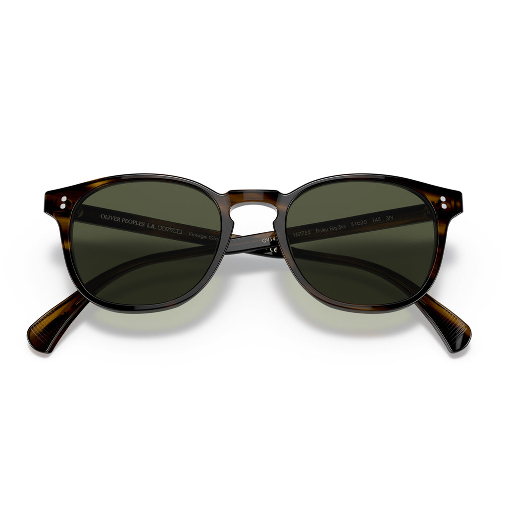 Oliver Peoples 5298su 167752 Finley Esq Sun Bark Uni-Sex Round Sunglasses | Eyewear Index
