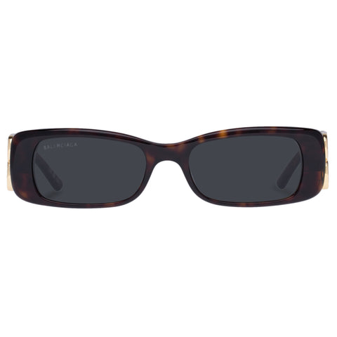 Balenciaga Bb0096s Havana Female Rectangle Sunglasses | Eyewear Index