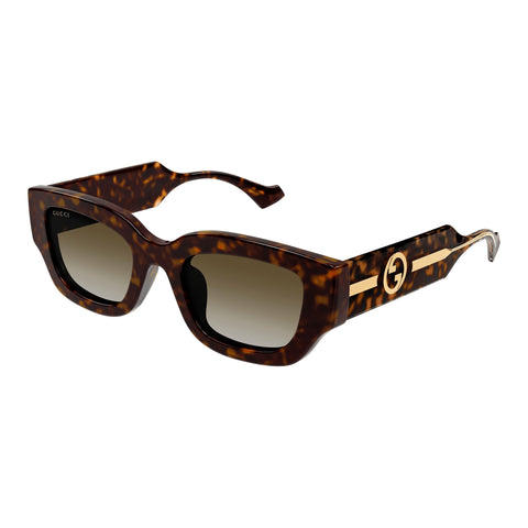 Gucci Gg1558sk Havana Female Round Sunglasses | Eyewear Index