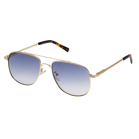 Le Specs The Charmer Bright Gold Uni-Sex Aviator Sunglasses | Eyewear Index