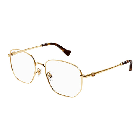 Gucci Gg1420ok Gold Female Rectangle Optical Frames | Eyewear Index