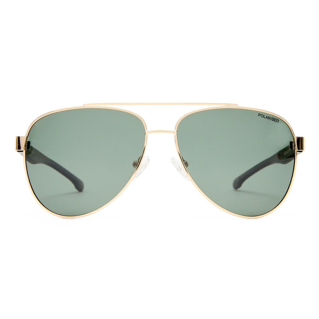 Fish Corsair Gold Matte Tort Male Aviator Sunglasses | Eyewear Index