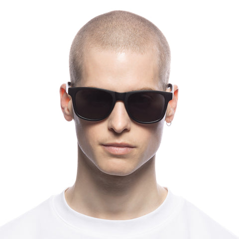 Solarized Rewind Classic Matte Black Male D-Frame Sunglasses | Eyewear Index