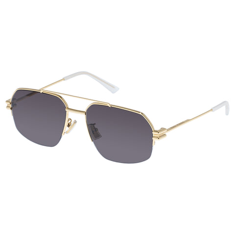 Bottega Veneta Bv1127s Gold Uni-Sex Aviator Sunglasses | Eyewear Index