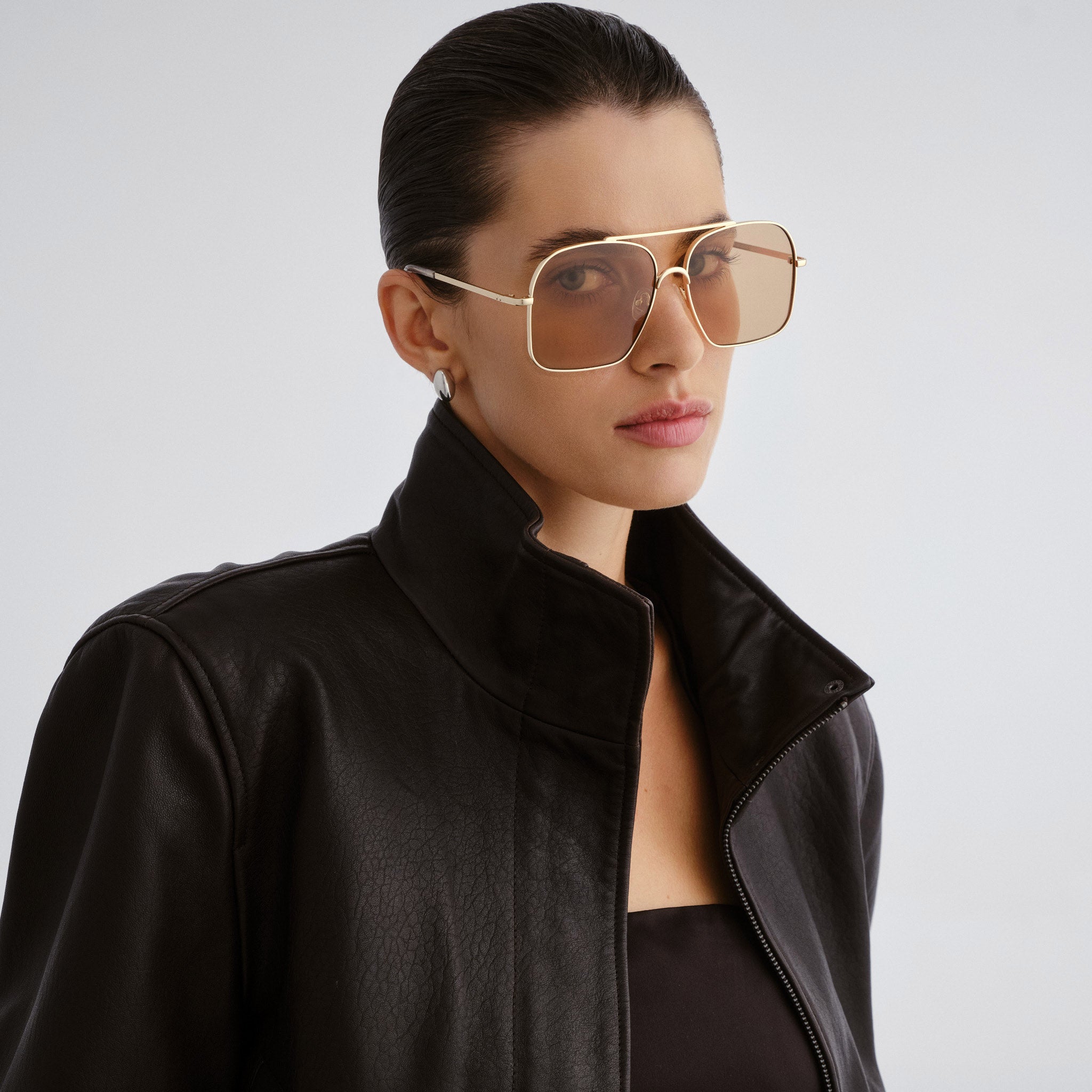Le Specs Civelle Bright Gold Uni-Sex Aviator Sunglasses | Eyewear Index