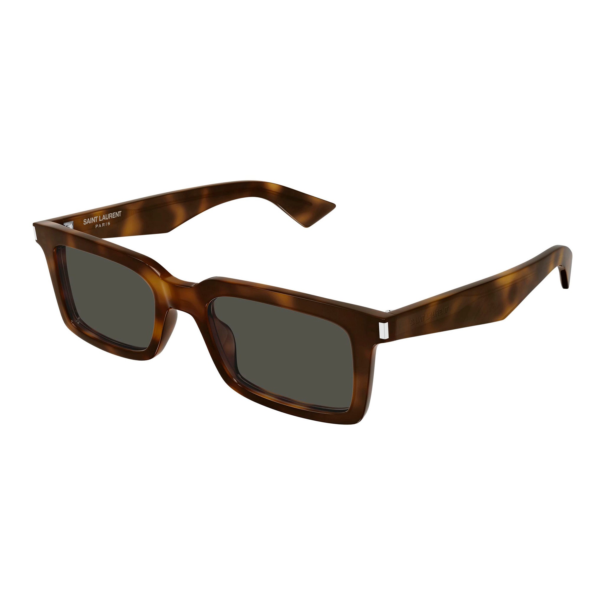 Saint Laurent Sl860 Havana Male Rectangle Sunglasses | Eyewear Index