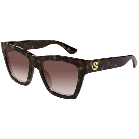 Gucci Gg1714s Havana Female Cat-Eye Sunglasses | Eyewear Index