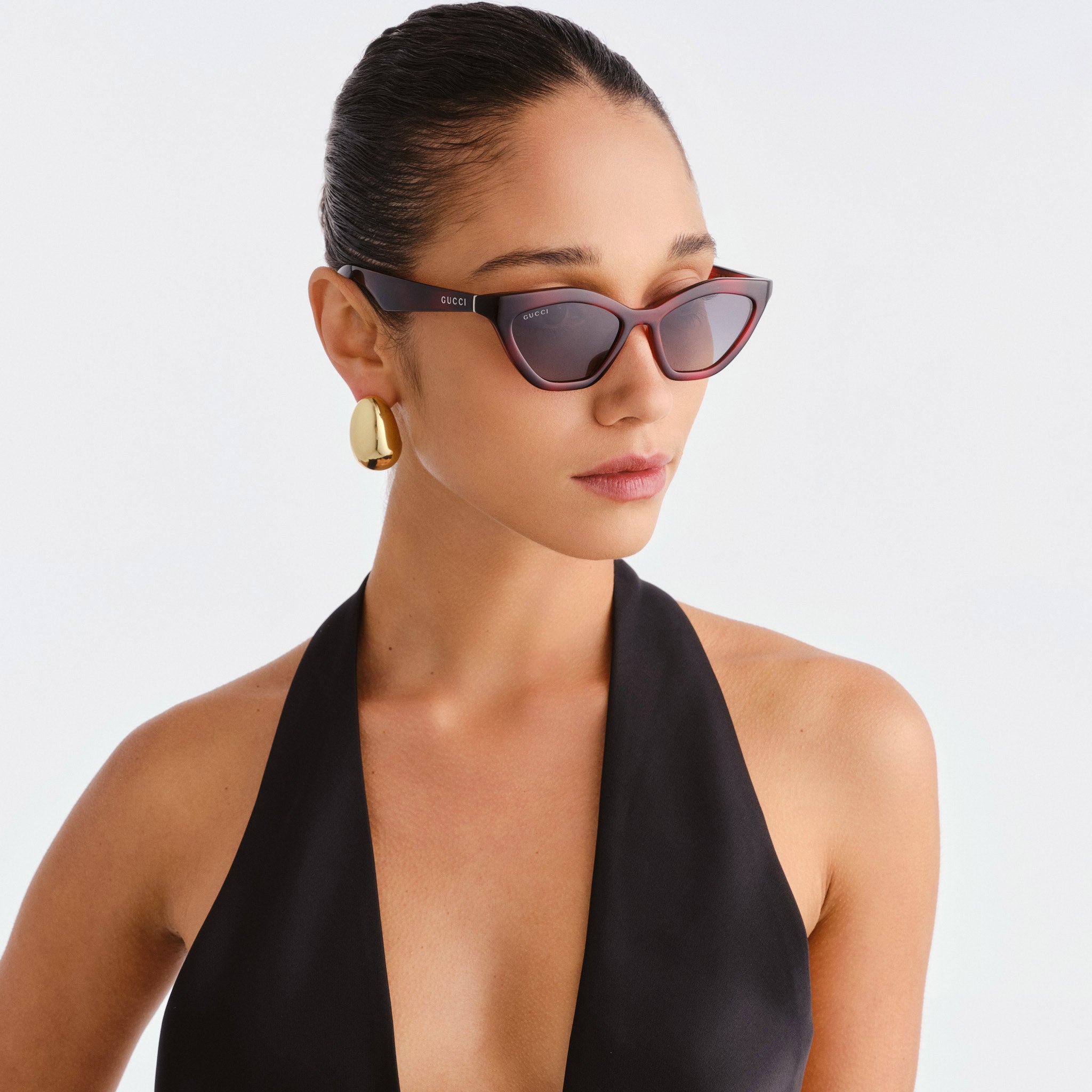 Gucci Gg1931s Havana Female Cat-Eye Sunglasses | Eyewear Index