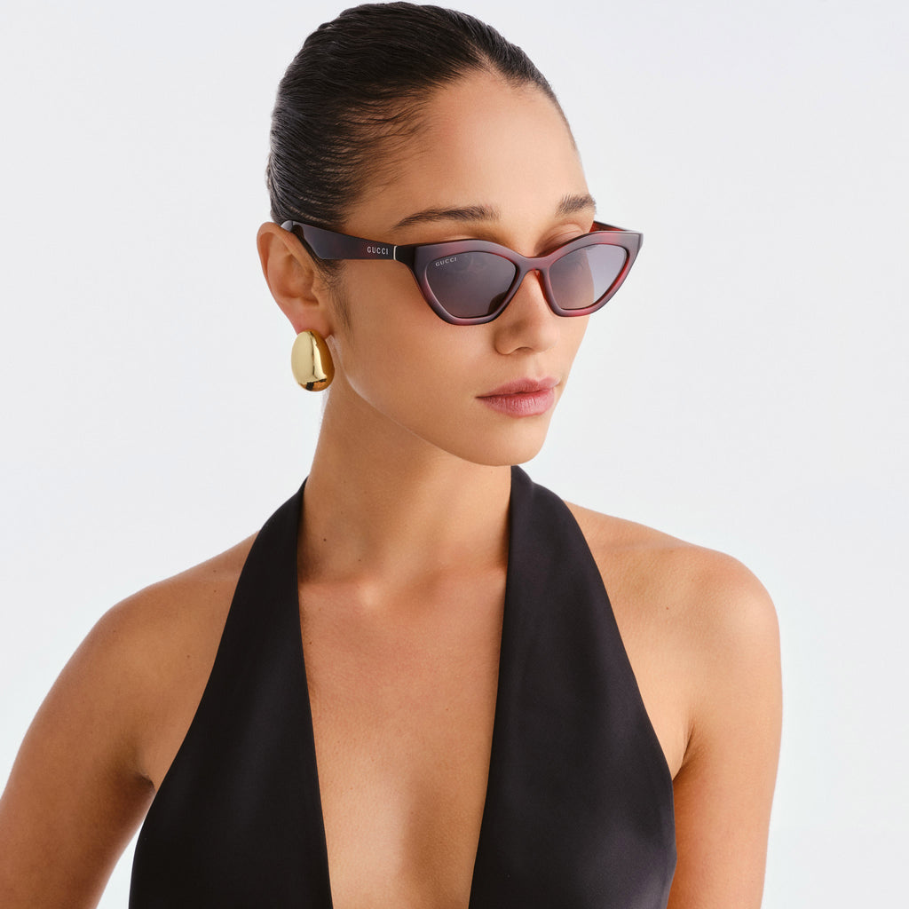 Gucci Gg1931s Havana Female Cat-Eye Sunglasses | Eyewear Index