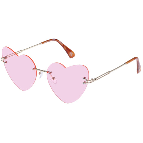 Aire Cosmic Love Gold Pink Female Cat-Eye Sunglasses | Eyewear Index