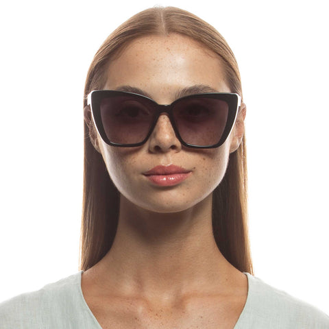 Oroton Jamie Black Female Cat-Eye Sunglasses | Eyewear Index