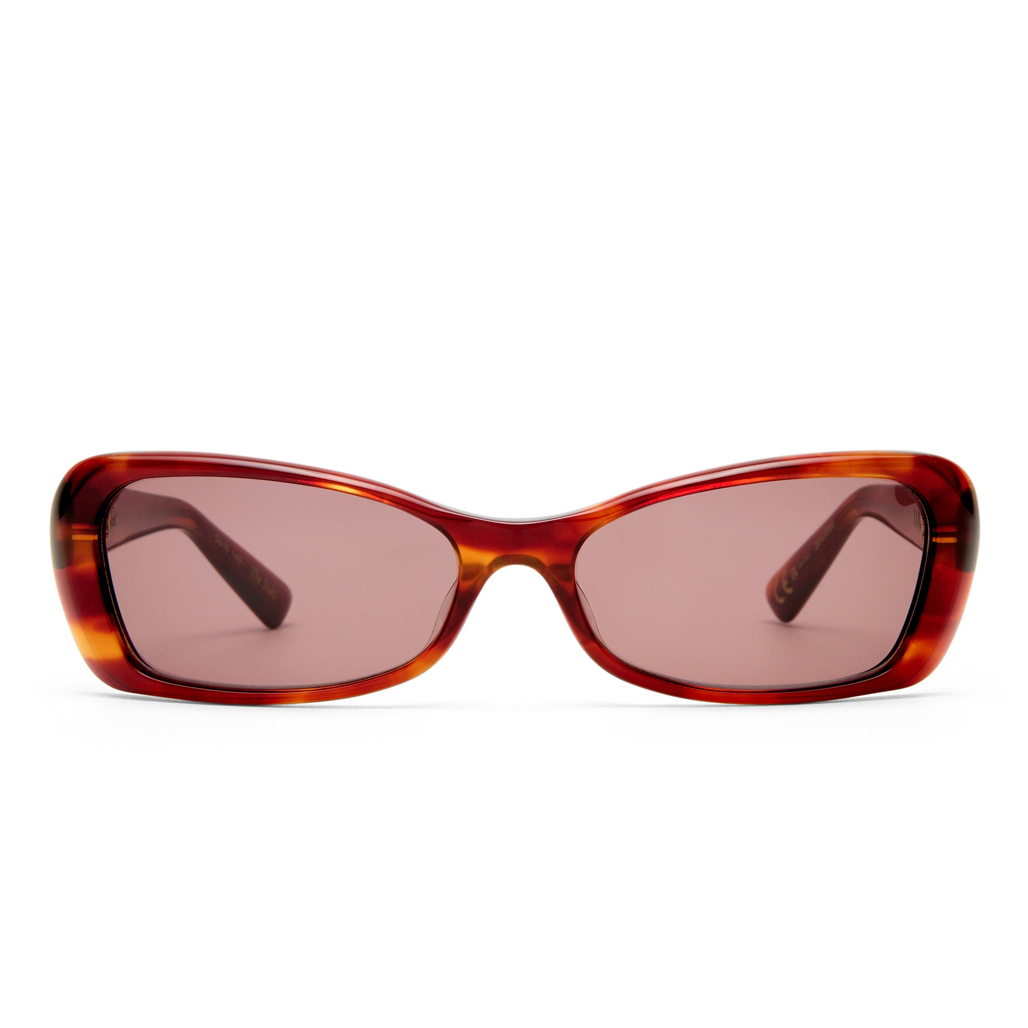 Luv Lou The Suki Maple Tort Female Rectangle Sunglasses | Eyewear Index