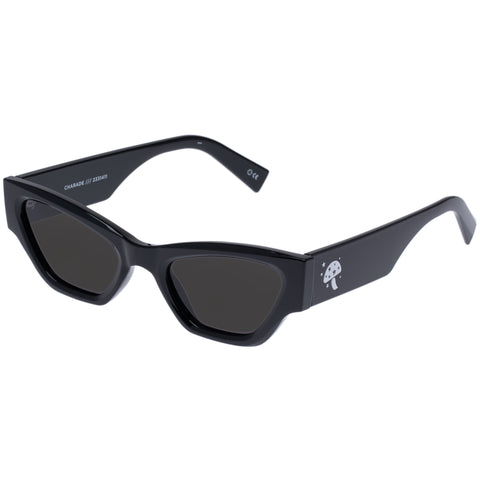 Le Specs Charade Black Uni-Sex Cat-Eye Sunglasses | Eyewear Index