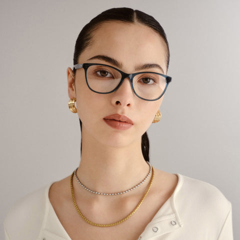 Le Specs Allegory Turquoise Female D-Frame Optical Frames | Eyewear Index