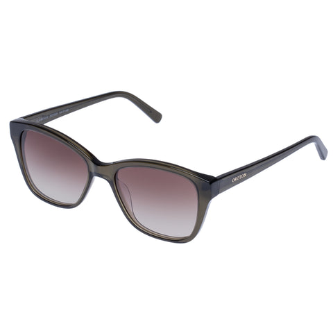 Oroton Claire 54 Khaki Female D-Frame Sunglasses | Eyewear Index