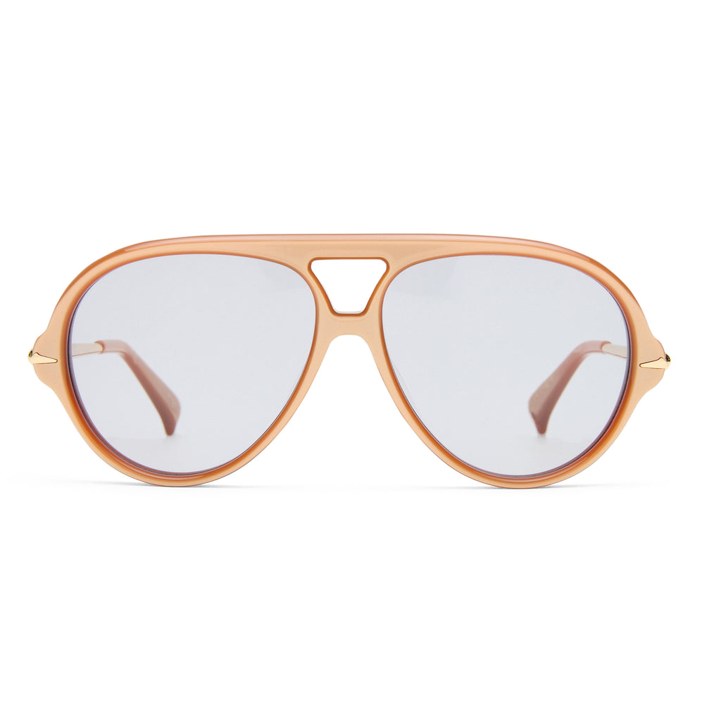 Le Specs Numero Once Champagne Velvet Female Aviator Sunglasses | Eyewear Index