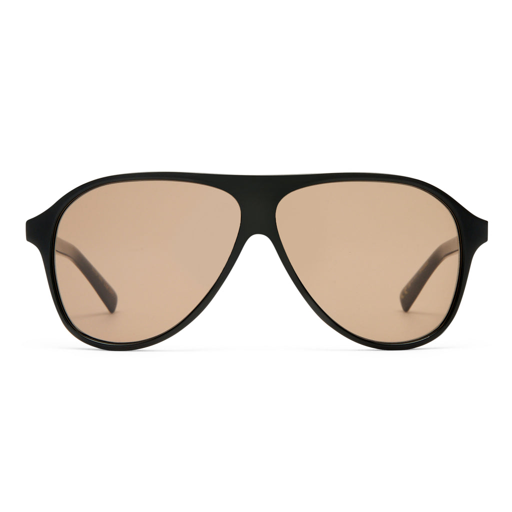 Luv Lou The Eve Black Female Aviator Sunglasses | Eyewear Index