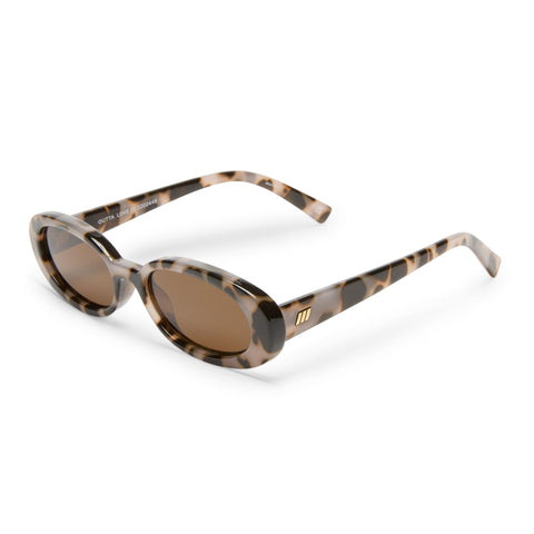 Le Specs Outta Love Cookie Tort Female Oval Sunglasses | Eyewear Index