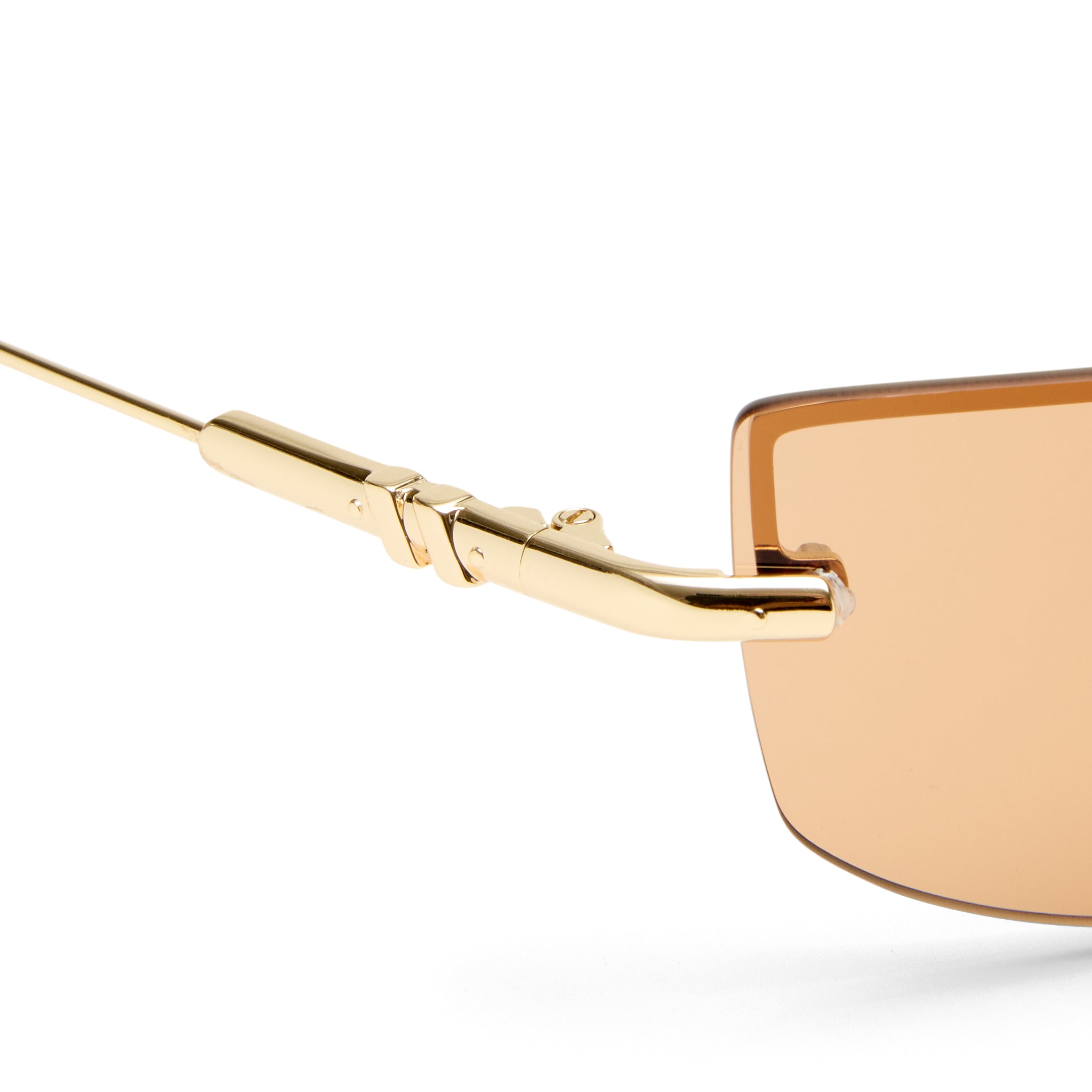 Le Specs Velvetine Gold Uni-Sex Wrap Sunglasses | Eyewear Index