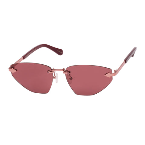 Karen Walker Heartache Aubergine Female Cat-Eye Sunglasses | Eyewear Index