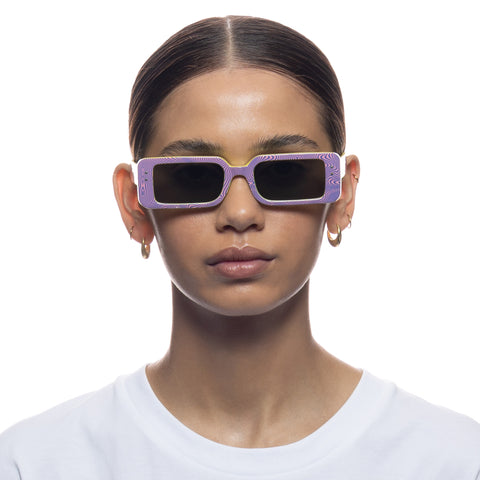 Aire Octans Psychedelic Cornflower Uni-Sex Rectangle Sunglasses | Eyewear Index