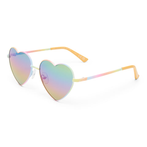 Solarized Kids Metal Heart Rainbow Female Novelty Sunglasses | Eyewear Index