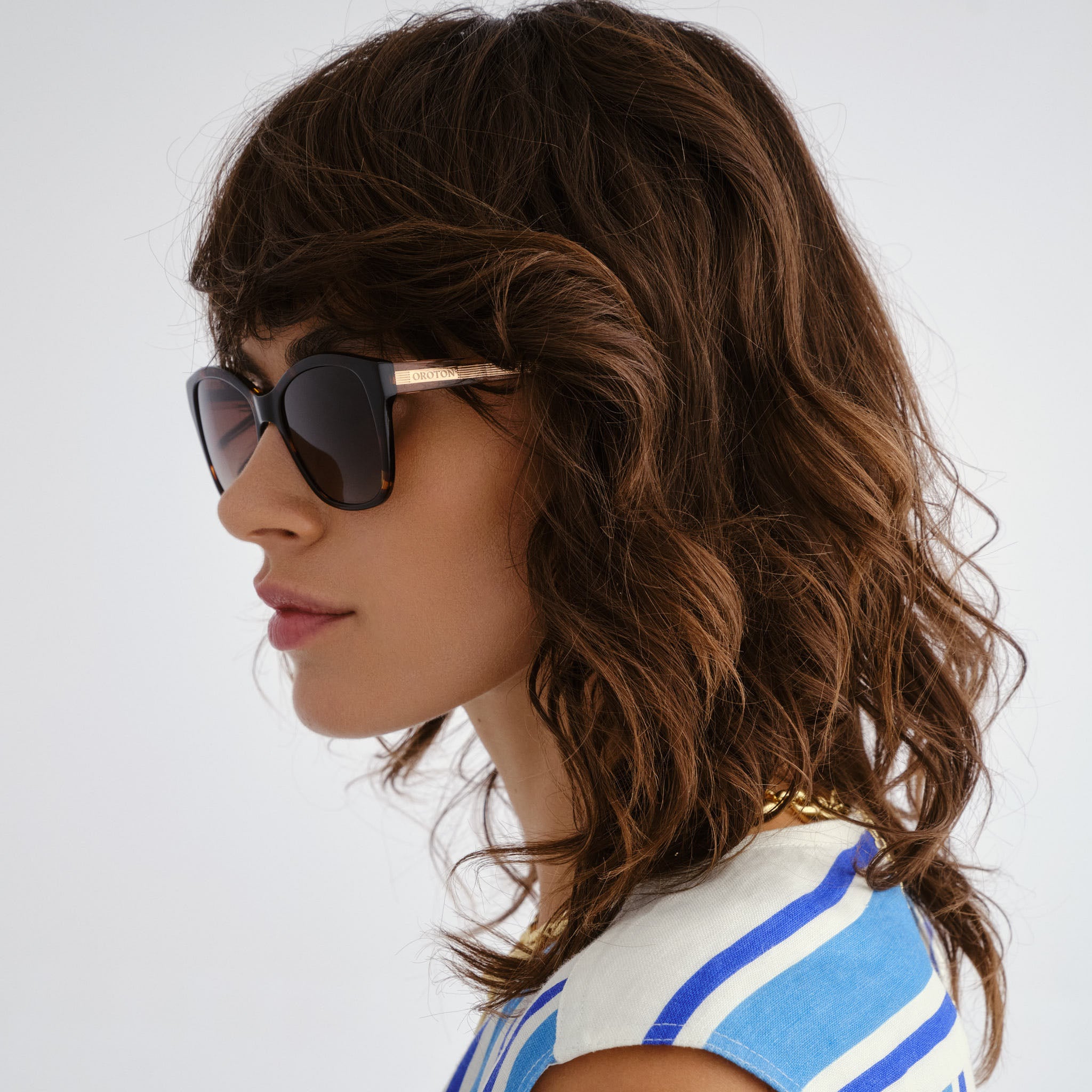 Oroton Uma Amberstone Tort Female D-Frame Sunglasses | Eyewear Index