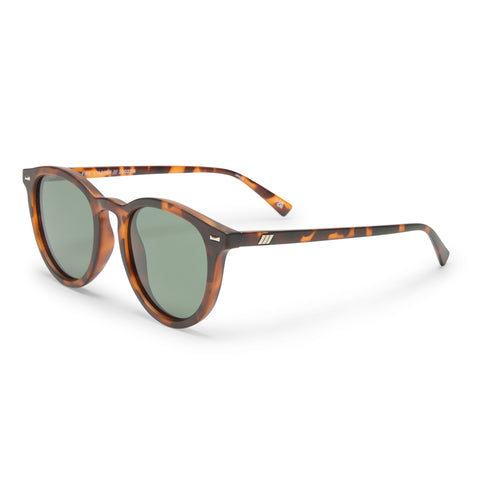 Le Specs Fire Starter Matte Tort Uni-Sex Round Sunglasses | Eyewear Index