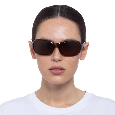 Cancer Council Kew Petite 0 Tort Female Wrap Sunglasses | Eyewear Index