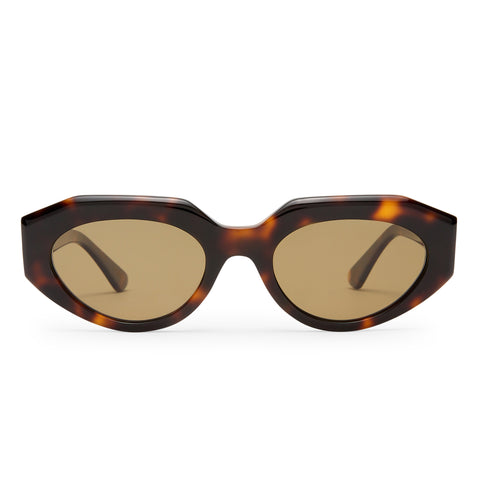 Luv Lou The Goldie Tort Female Cat-Eye Sunglasses | Eyewear Index