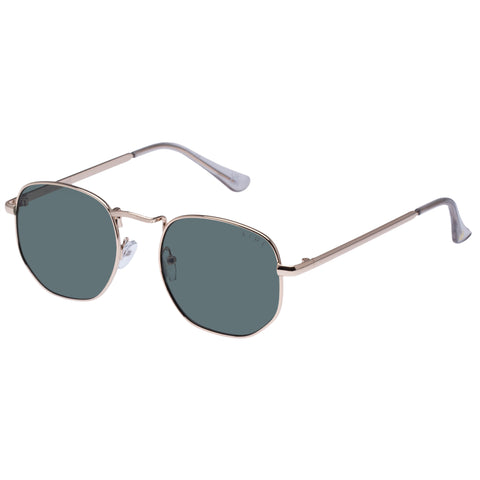 Aire Sagitta Gold Uni-Sex Square Sunglasses | Eyewear Index