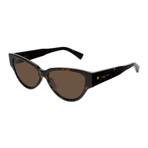 Bottega Veneta Bv1319s Havana Female Cat-Eye Sunglasses | Eyewear Index