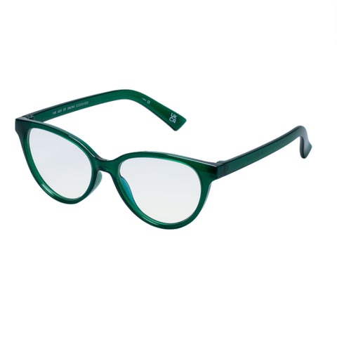 The Book Club The Art Of Snore Green Uni-Sex Cat-Eye Readers | Eyewear Index