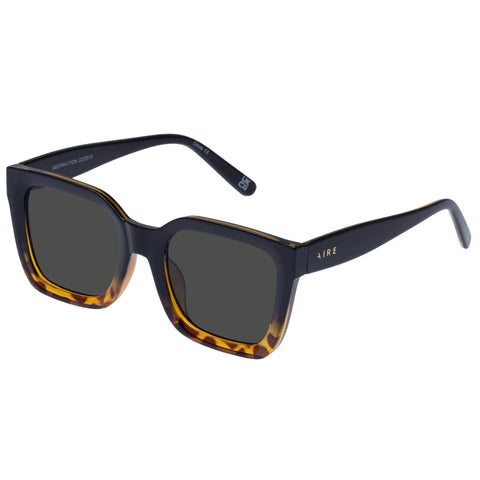 Aire Abstraction Black Tort Female Square Sunglasses | Eyewear Index