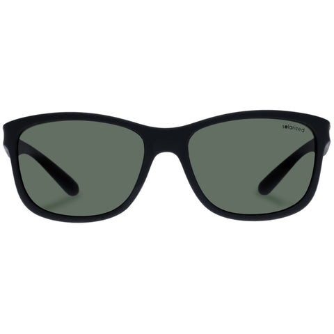 Solarized Active Classic Black Rubber Male D-Frame Sunglasses | Eyewear Index