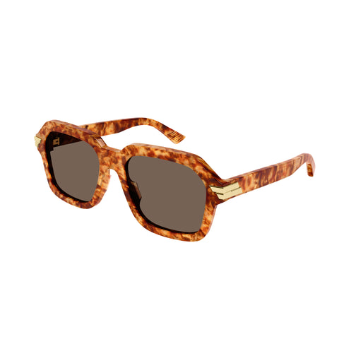 Bottega Veneta Bv1123s Brown Uni-Sex Square Sunglasses | Eyewear Index