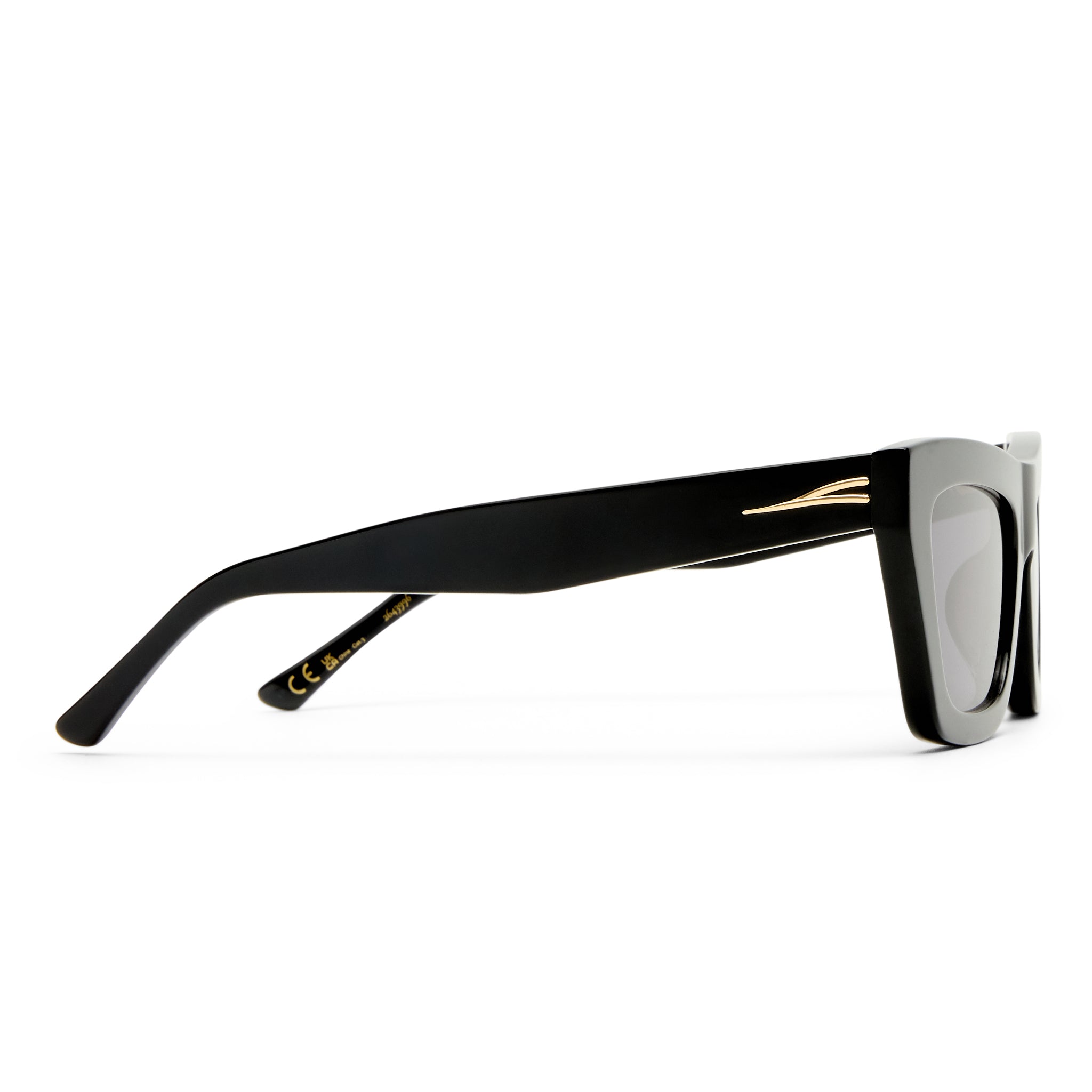Luv Lou The Hudson Black Female Cat-Eye Sunglasses | Eyewear Index
