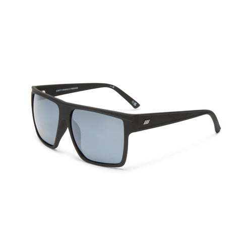 Le Specs Dirty Magic Black Rubber Male D-Frame Sunglasses | Eyewear Index