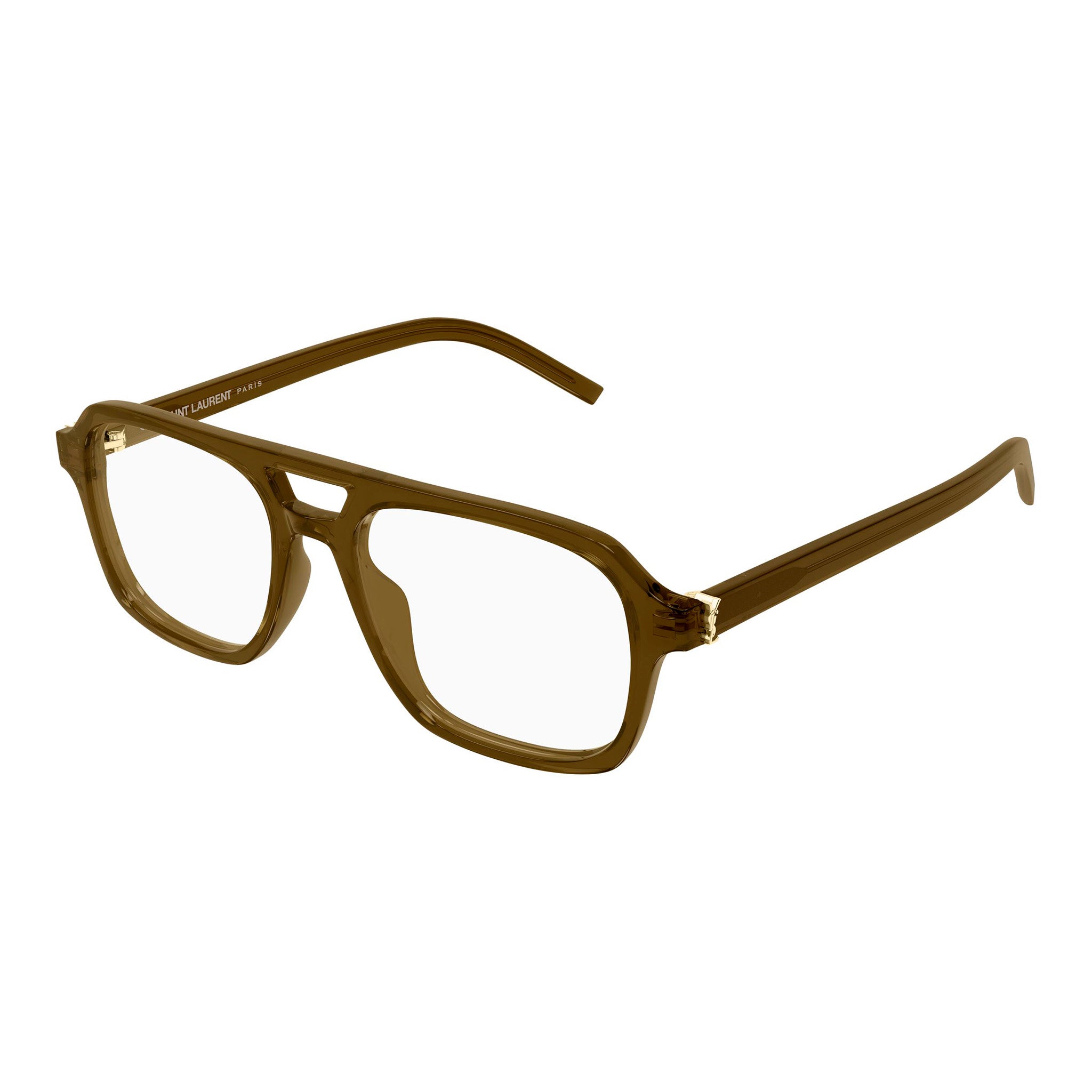 Saint Laurent Slm179 Brown Female Navigator Optical Frames | Eyewear Index