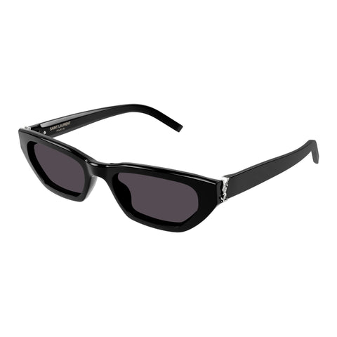 Saint Laurent Slm126 Black Uni-Sex Rectangle Sunglasses | Eyewear Index